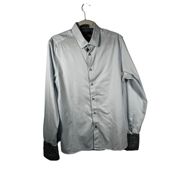 Ted Baker Other - Ted Baker Modern Fit Blue Long Sleeve Button Down Shirt Cotton Mens Size 16.5